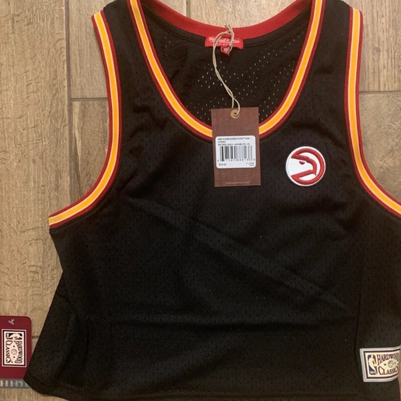 Cropped Tank Top Atlanta Hawks Mitchell & Ness Basketball Throwback Jersey. XL - Picture 8 of 8